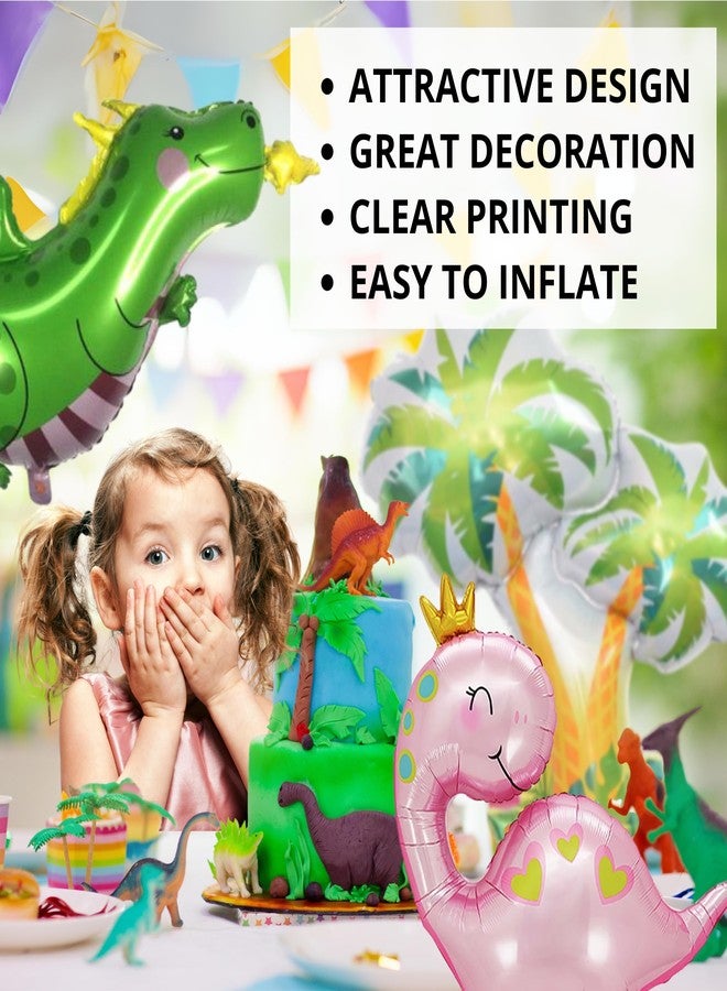 BOGAZNET 12 PCS Dinosaur Birthday Party Balloons - Large Pink Dino Balloons for Baby Shower and Dinosaur Party Decorations Baby Dino Balloons for Birthday Party - Image 5